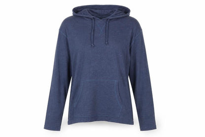 Front view of Brave Soul unisex blue pullover hoodie m