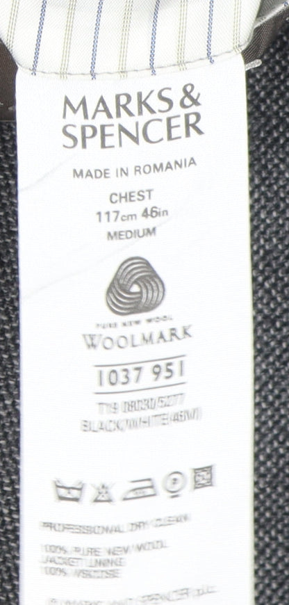 Mens UK Size 46 Marks and Spencer Regular Grey Suit Jacket