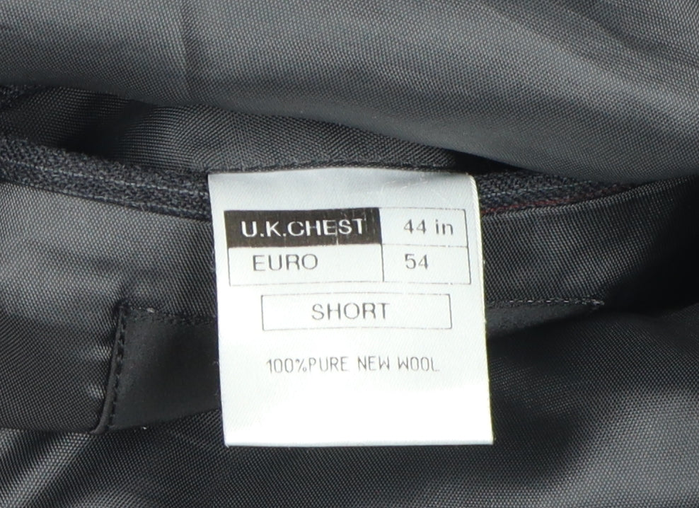 Mens UK Size 44 Label Regular Black Suit Jacket