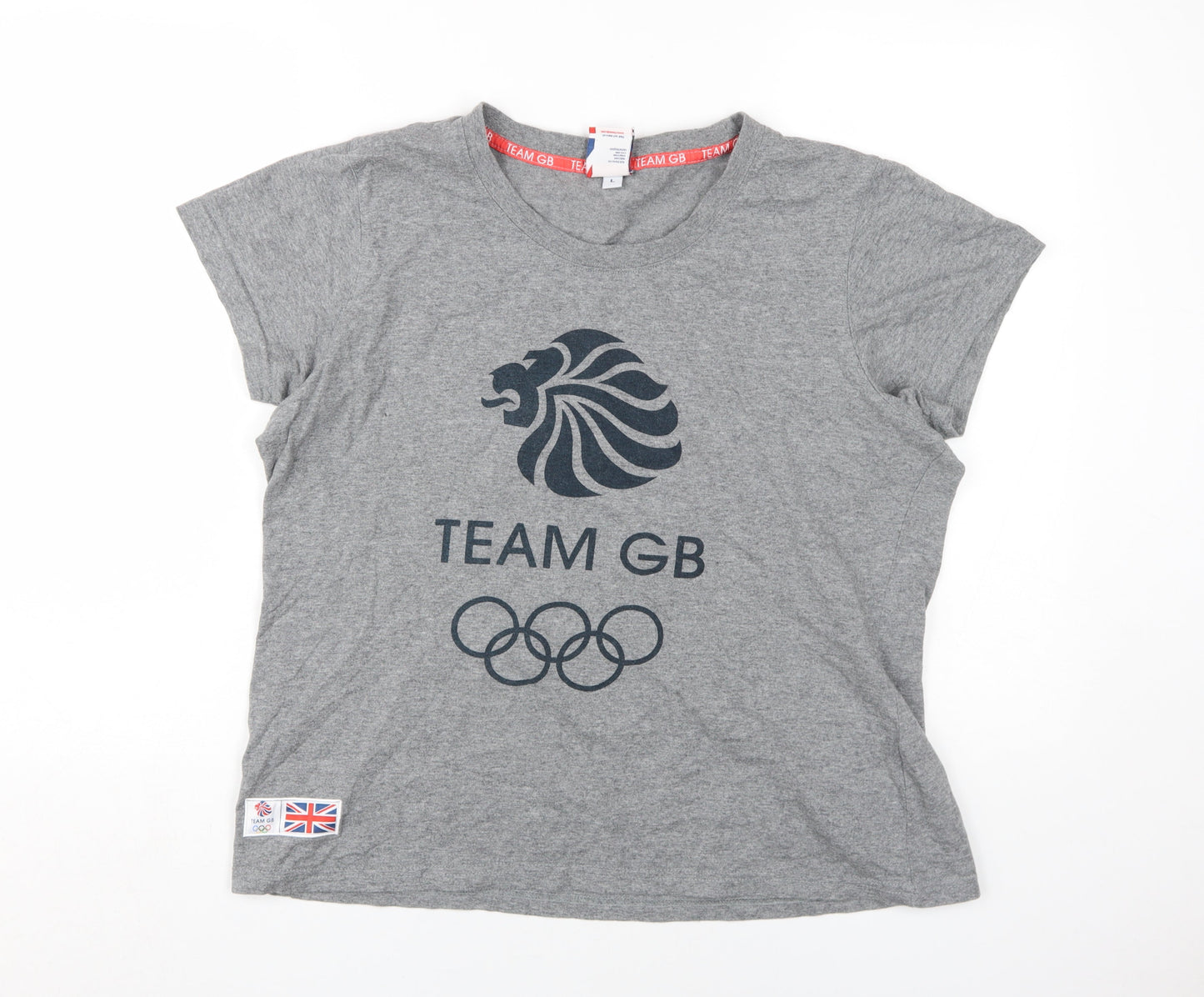 Womens UK Size L Team GB Grey  T-Shirt