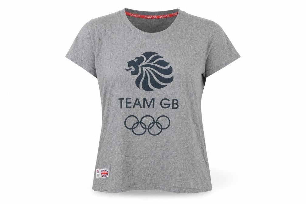 Womens UK Size L Team GB Grey  T-Shirt