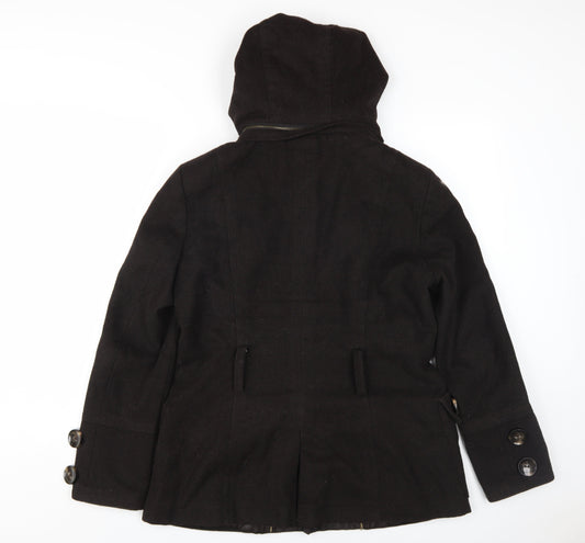 Zara Basic Men's Black Hooded Jacket XL Regular