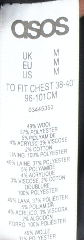 ASOS Men's Black Wool Biker Jacket M