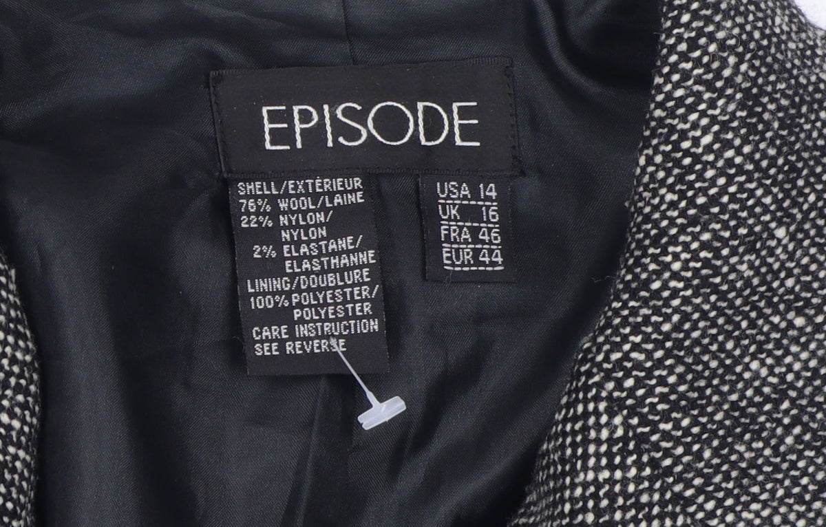 Womens UK Size 16 Episode Grey Basic Jacket