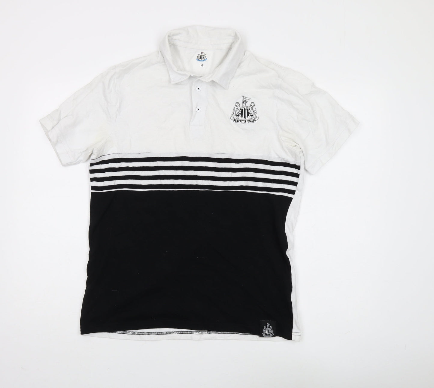 Castore Men's Black White Striped Polo M