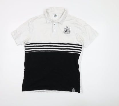 Castore Men's Black White Striped Polo M
