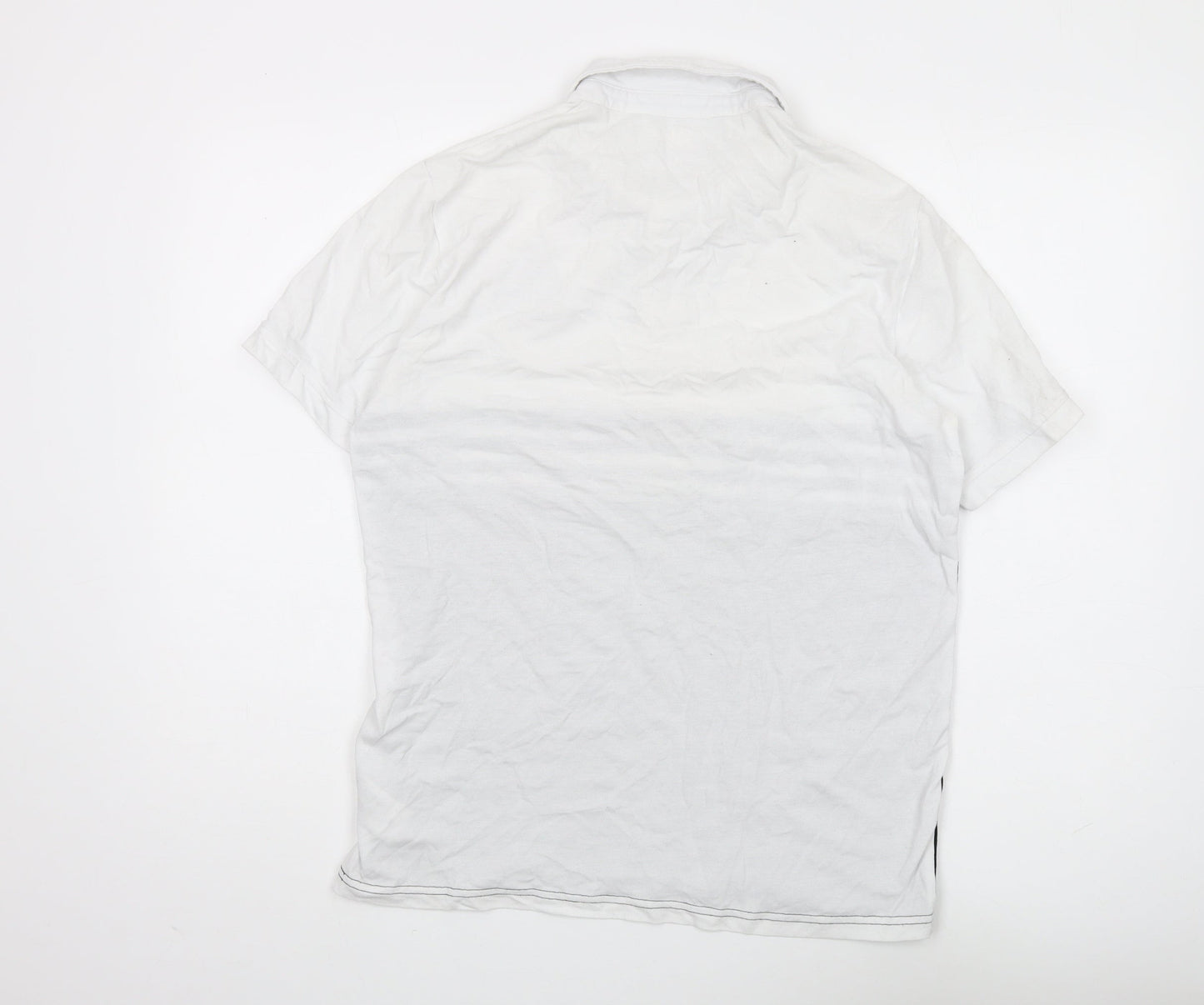 Castore Men's Black White Striped Polo M