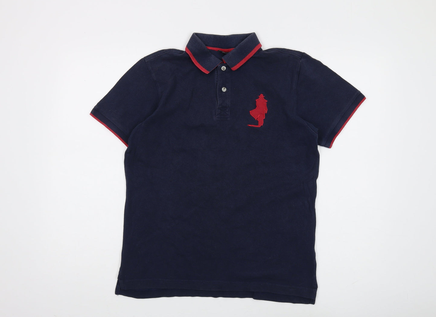 Marlboro Classics Men's Blue Polo Shirt Medium