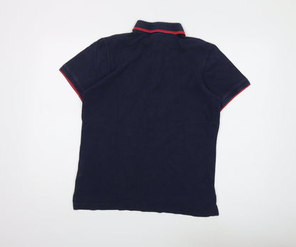 Marlboro Classics Men's Blue Polo Shirt Medium