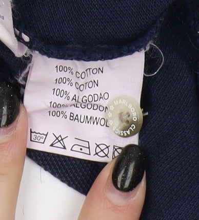 Marlboro Classics Men's Blue Polo Shirt Medium