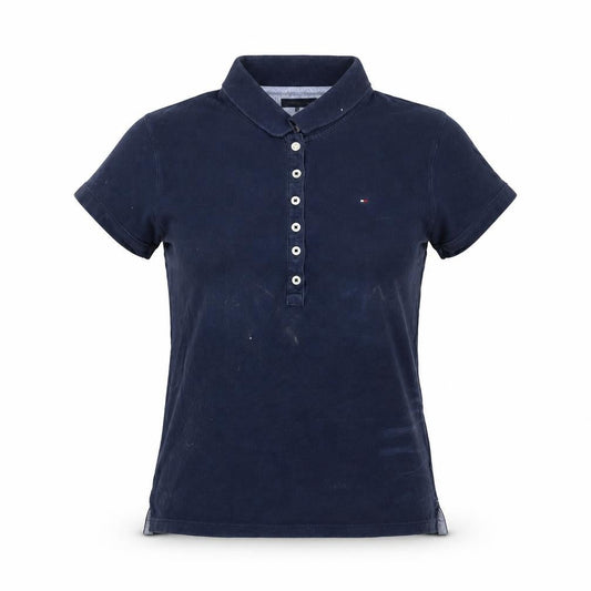 Womens UK Size M Tommy Hilfiger Blue Slim Polo