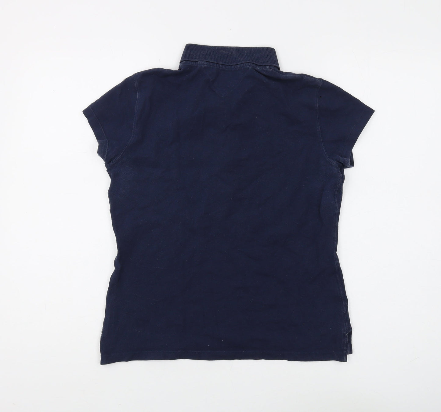 Womens UK Size M Tommy Hilfiger Blue Slim Polo
