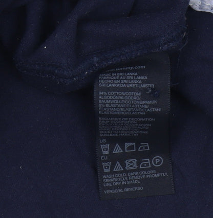 Womens UK Size M Tommy Hilfiger Blue Slim Polo