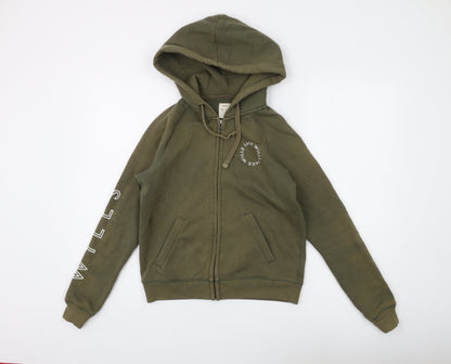 Womens UK Size 6 Jack Wills Green Full Zip Hoodie