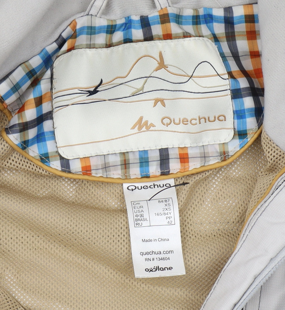 Womens UK Size XS Quechua Ivory Parka Coat