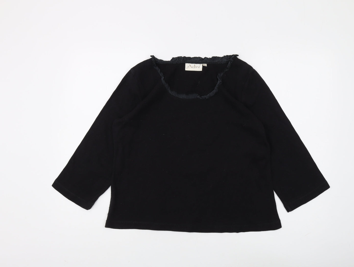 Womens UK Size L Adini Black Basic Blouse