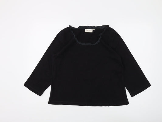 Womens UK Size L Adini Black Basic Blouse