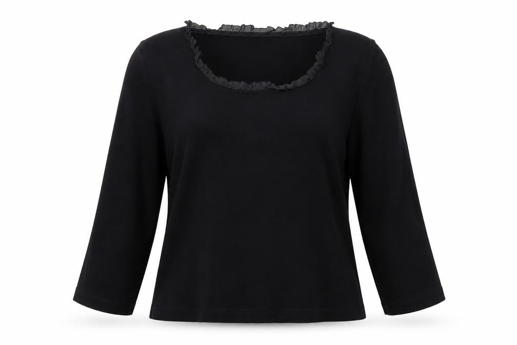Womens UK Size L Adini Black Basic Blouse