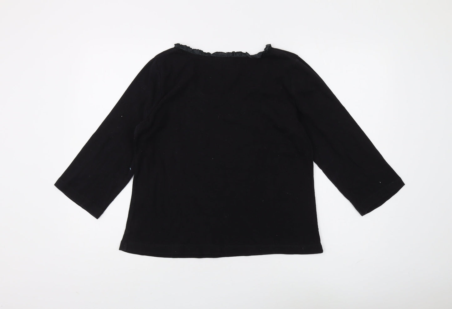 Womens UK Size L Adini Black Basic Blouse