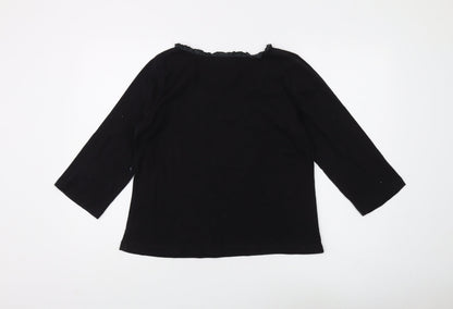 Womens UK Size L Adini Black Basic Blouse