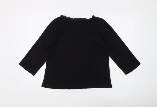 Womens UK Size L Adini Black Basic Blouse