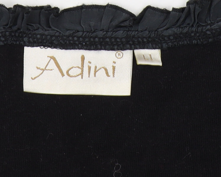 Womens UK Size L Adini Black Basic Blouse