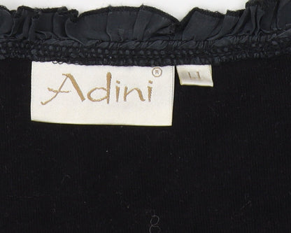 Womens UK Size L Adini Black Basic Blouse