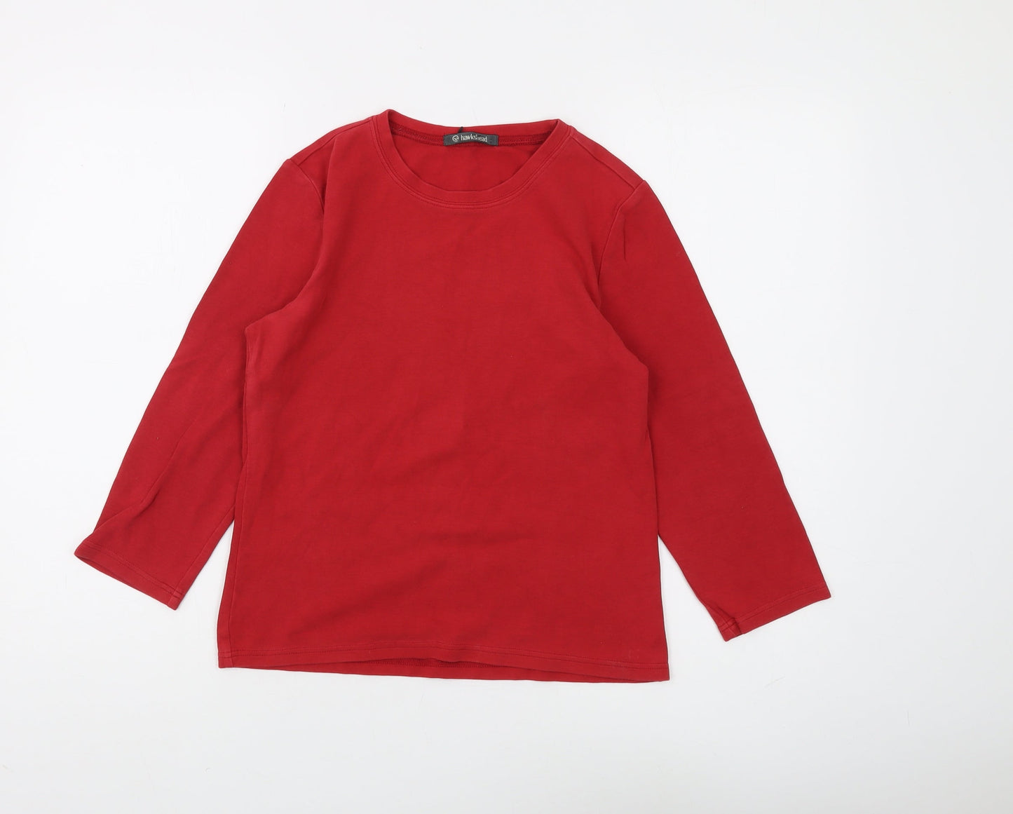 Hawkshead Women's Red Long Sleeve Basic T-Shirt S