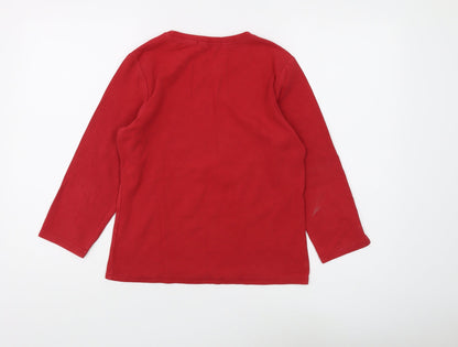 Hawkshead Women's Red Long Sleeve Basic T-Shirt S