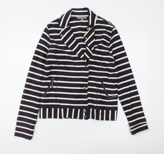 Laura Ashley Women's Striped Jacket, Size 10, Casual Style
