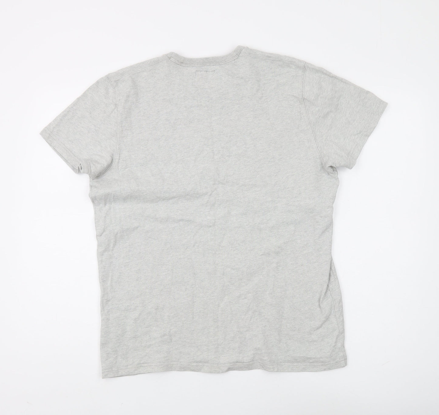 Abercrombie & Fitch Men's Grey Cotton Crew Neck T-Shirt L