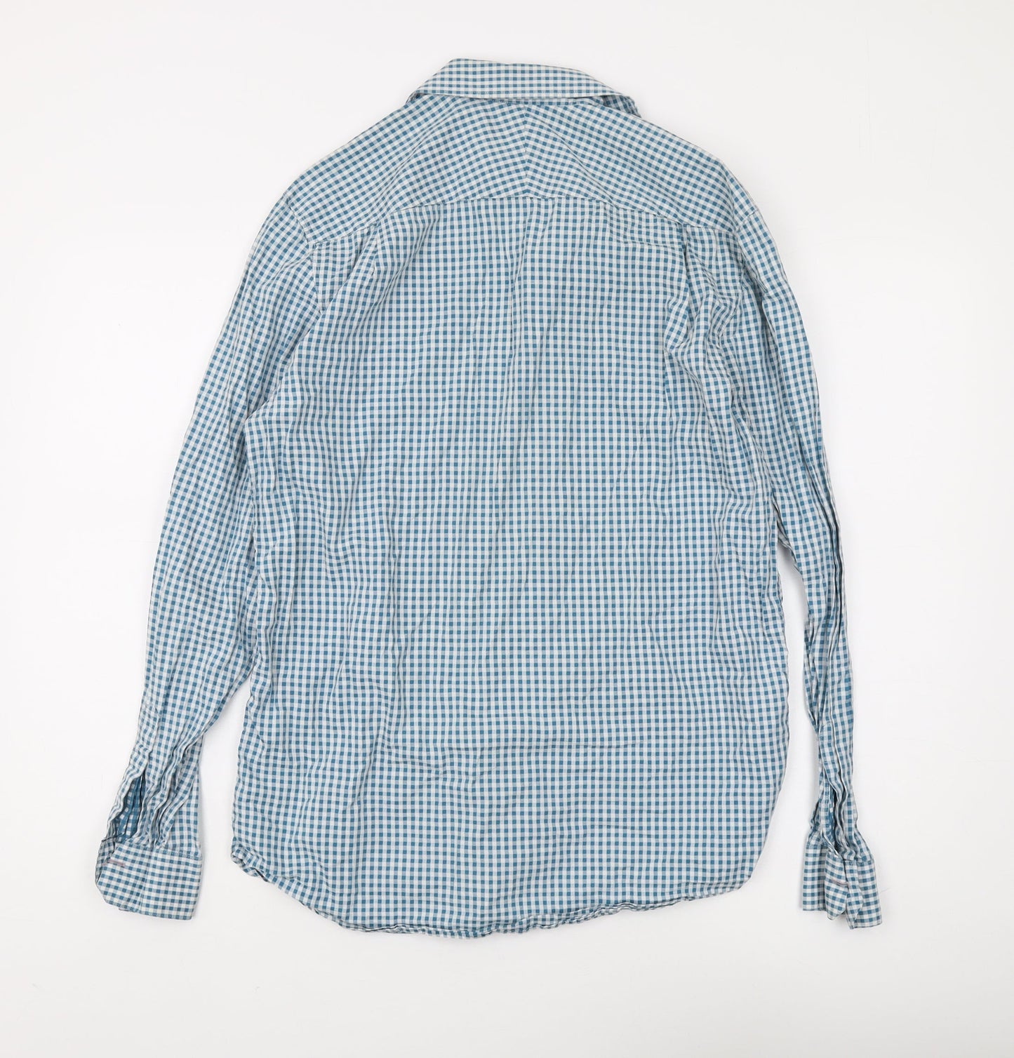 Paul Smith Men's Blue Check Button-Up Shirt, Size 15