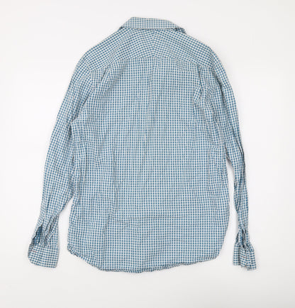Paul Smith Men's Blue Check Button-Up Shirt, Size 15