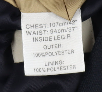 Mens UK Size 42 Greenwoods Regular Blue Suit Jacket