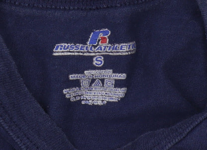 Russell Athletic Men's Blue College T-Shirt, Size S