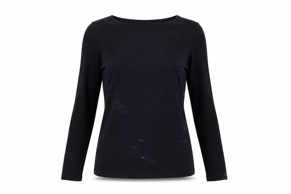 Womens UK Size 10 White Label Black Basic T-Shirt