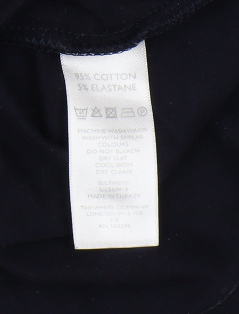 Womens UK Size 10 White Label Black Basic T-Shirt