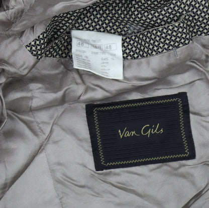 Mens UK Size 38 Van Gils Regular Brown Suit Jacket