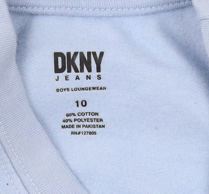 DKNY Blue Logo Sweatshirt Unisex Adults Size 10 Casual