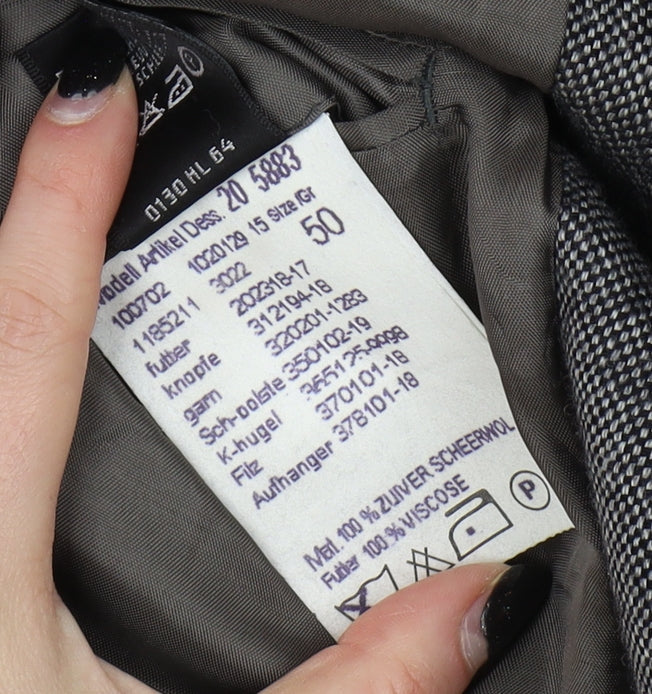 Mens UK Size 50 Lino Vierra Regular Grey Suit Jacket