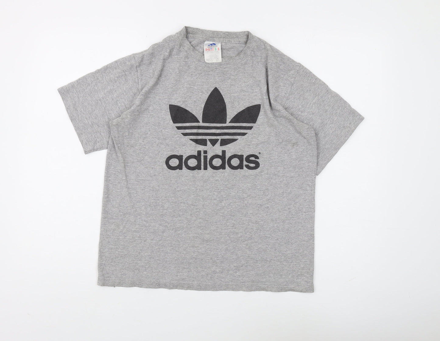 Womens UK Size L adidas Grey Basic T-Shirt
