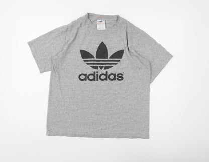 Womens UK Size L adidas Grey Basic T-Shirt