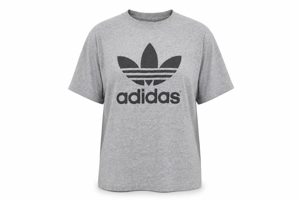 Womens UK Size L adidas Grey Basic T-Shirt