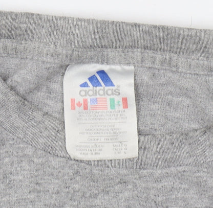Womens UK Size L adidas Grey Basic T-Shirt