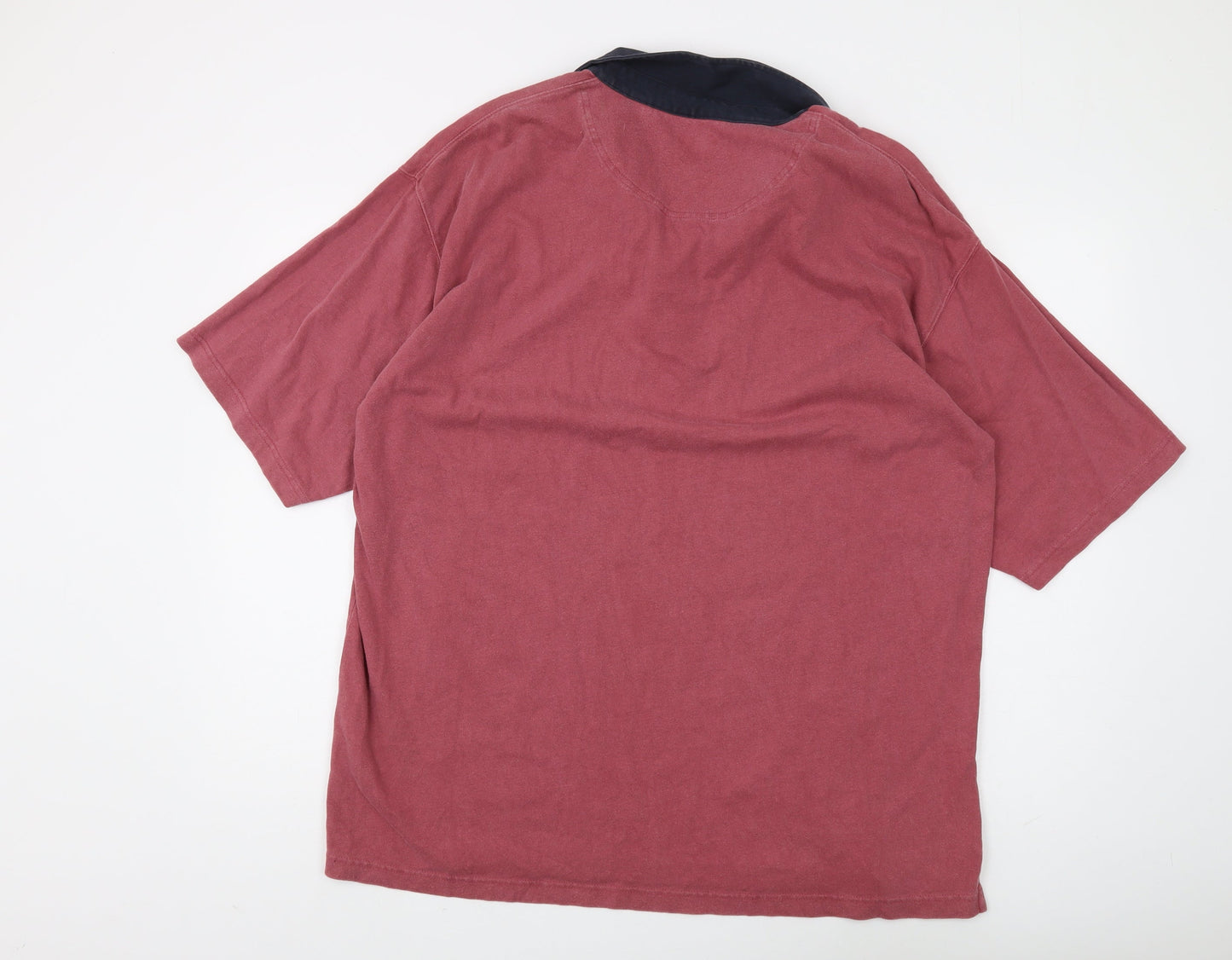 Maine New England Men's XL Red Cotton Polo Shirt