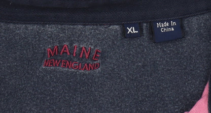 Maine New England Men's XL Red Cotton Polo Shirt