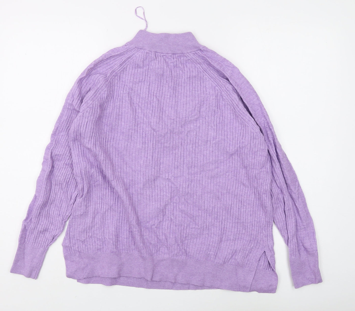 Womens UK Size M Marks and Spencer Purple Full Zip Jumper