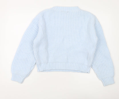 Womens UK Size S Quiz Blue Pullover Jumper