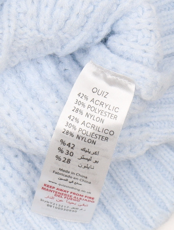 Womens UK Size S Quiz Blue Pullover Jumper