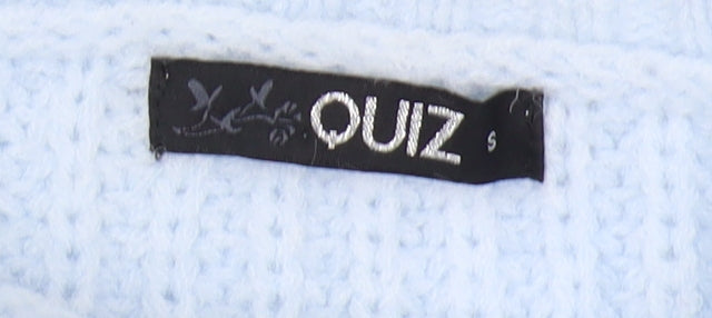 Womens UK Size S Quiz Blue Pullover Jumper